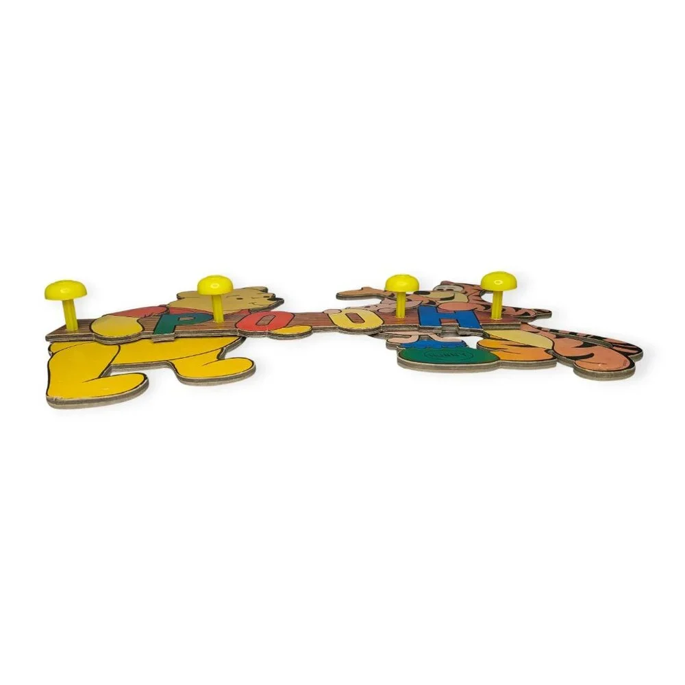 Vintage 1981 Walt Disney Productions Winne the Pooh Wall Hanging w/ Coat Hooks